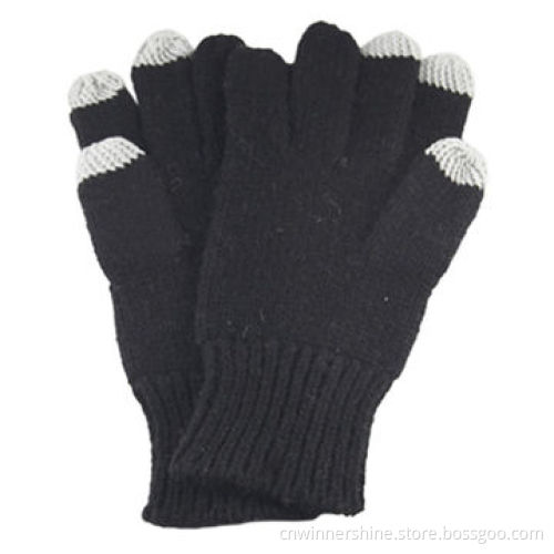 Gloves with stylish 3 fingers screen touch winter gloves for iPhone iPad 30% wool